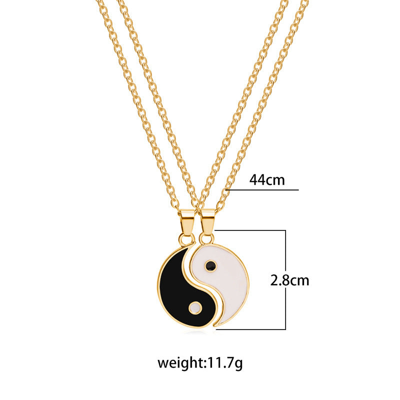 Dripping Oil Stitching Pattern Fashion Simple Necklaces