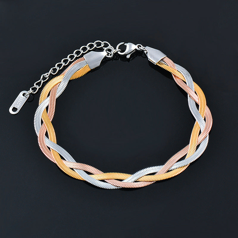 Women's Snake Bone Fashion Simple Color Matching Bracelets