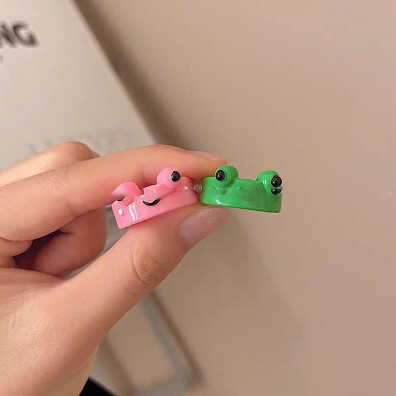 Women's Frog Cartoon Funny Personalized Design Creative Style Rings