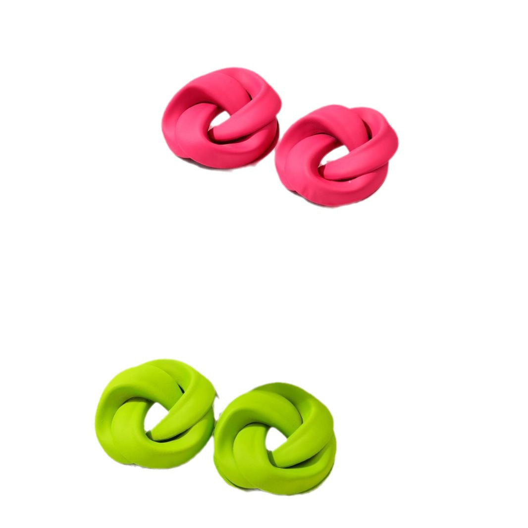 Exaggerated Personalized Geometric Twist Elegance Retro Earrings