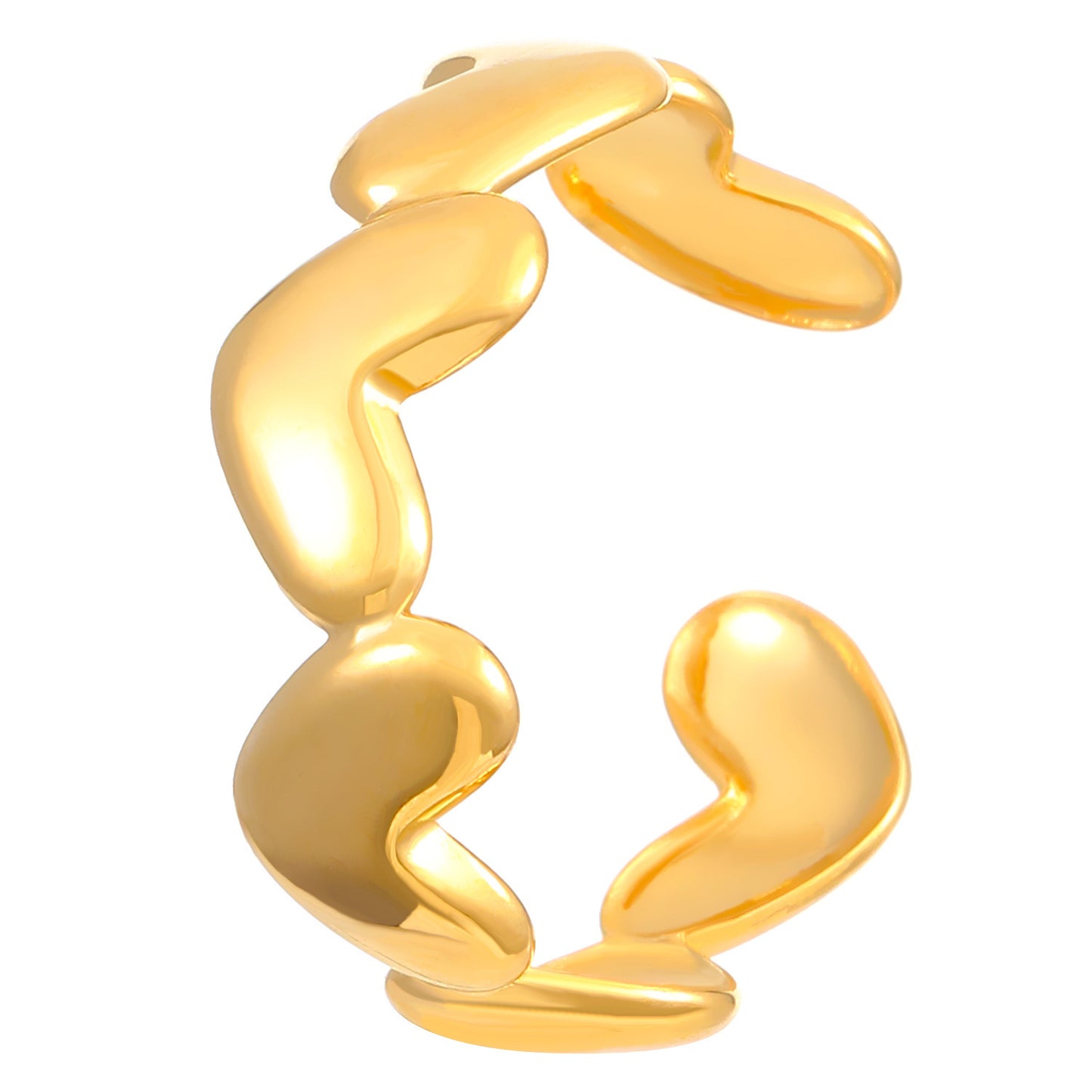 Advanced Exaggerated Stainless Steel Female Flower Rings
