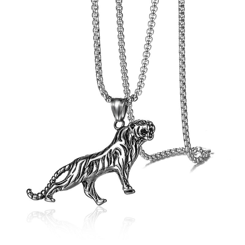Men's Style Eagle Personality Titanium Steel Retro Necklaces