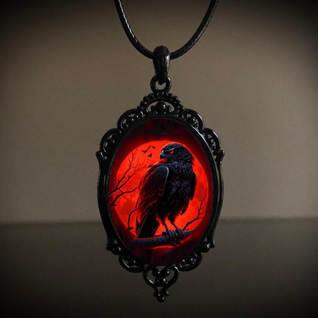 Billion Retro Gothic Crow Cross Witch Necklaces