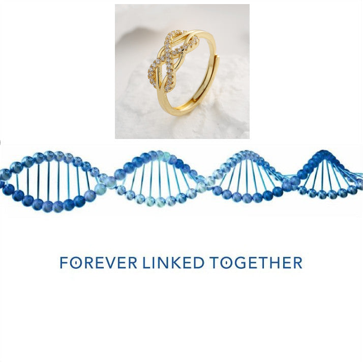 Women's Line Cross Inverted Word Hollow Design Rings