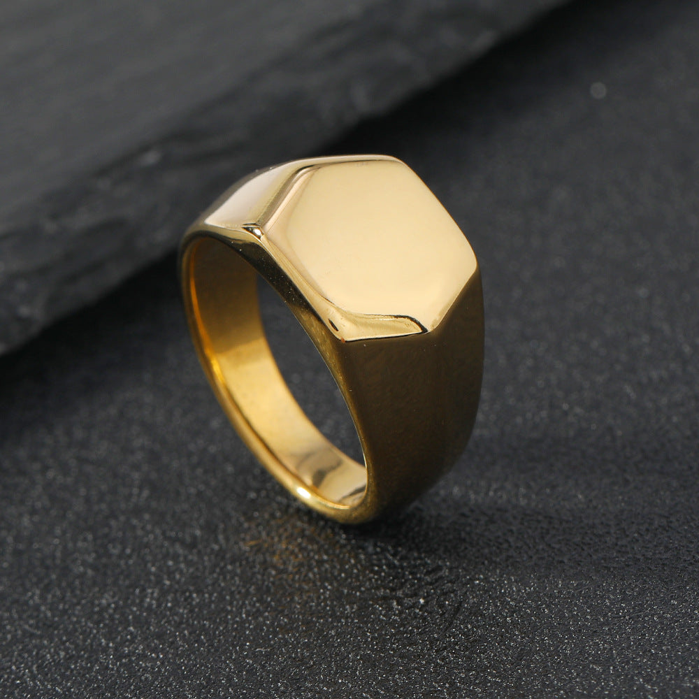 Women's & Men's Ornament Fashion Simple Geometric Glossy For Rings