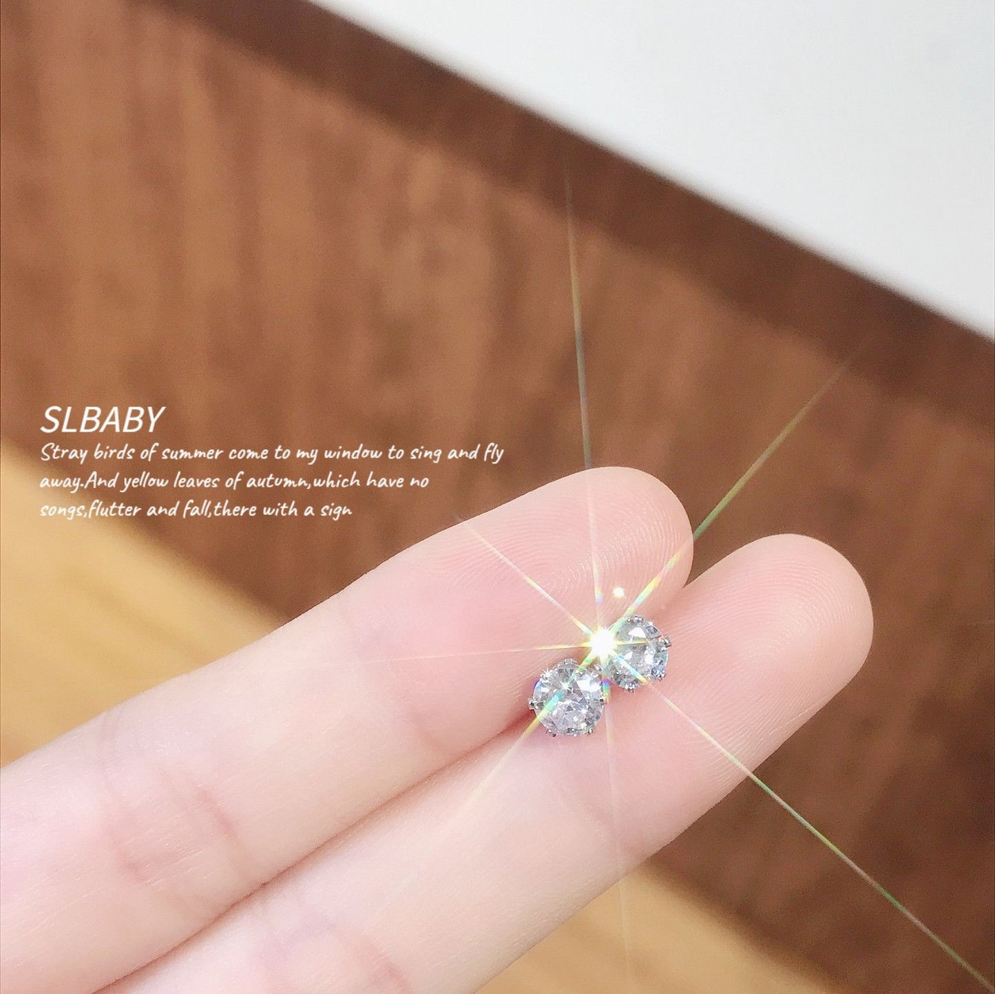 Piercing Master Zircon Sier Needle Gold Earrings
