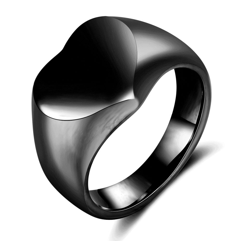 Fashion Stainless Steel Love Heart Casting Rings