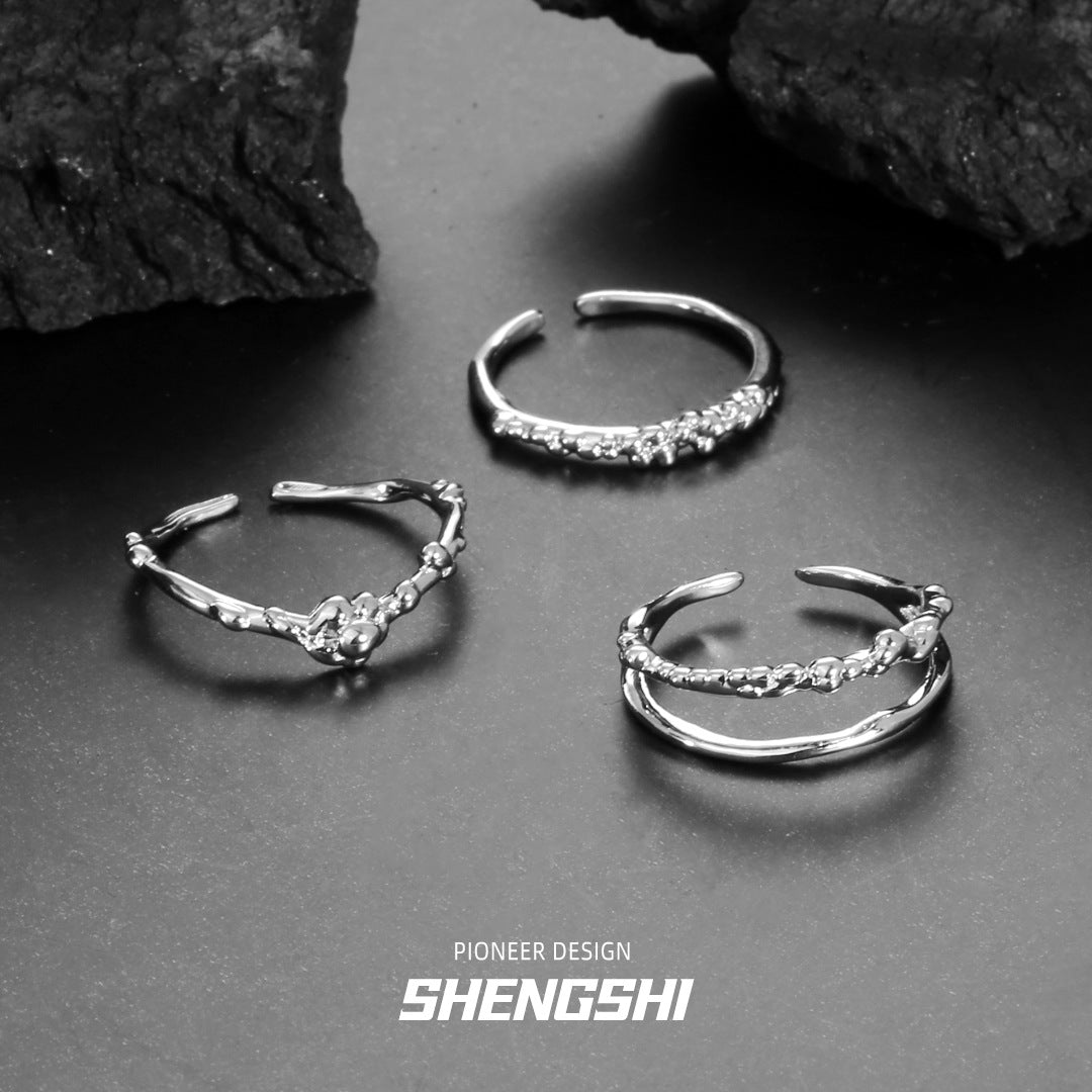 Women's High-grade Light Luxury Cold Open Simple Rings