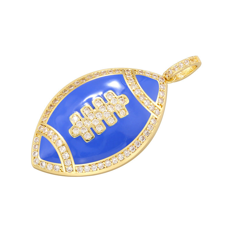 Niche Creative Inlaid Zirconium Oval Spherical Pendants
