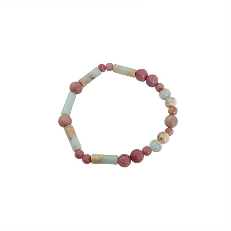 Contrast Color Stone Beaded Female Summer Niche Design Bracelets