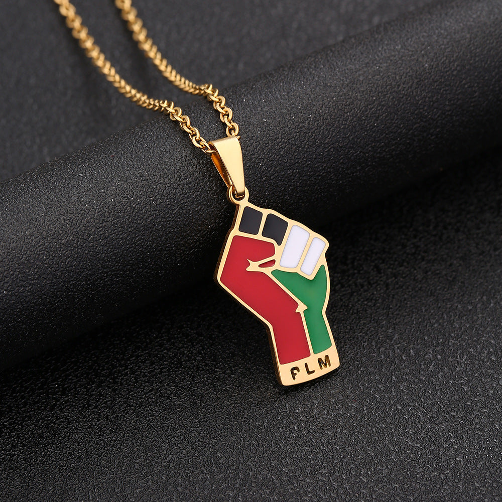 Stainless Steel Palestine Couple Style National Popular Necklaces