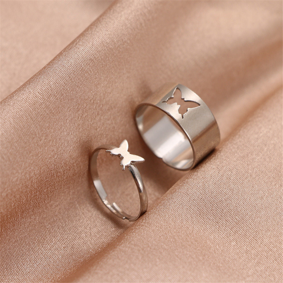 Suit 2 Set Creative Personality Butterfly Rings