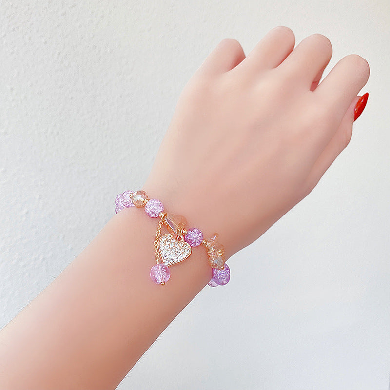 Hand Beading Glass Cute Princess Cartoon Bracelets