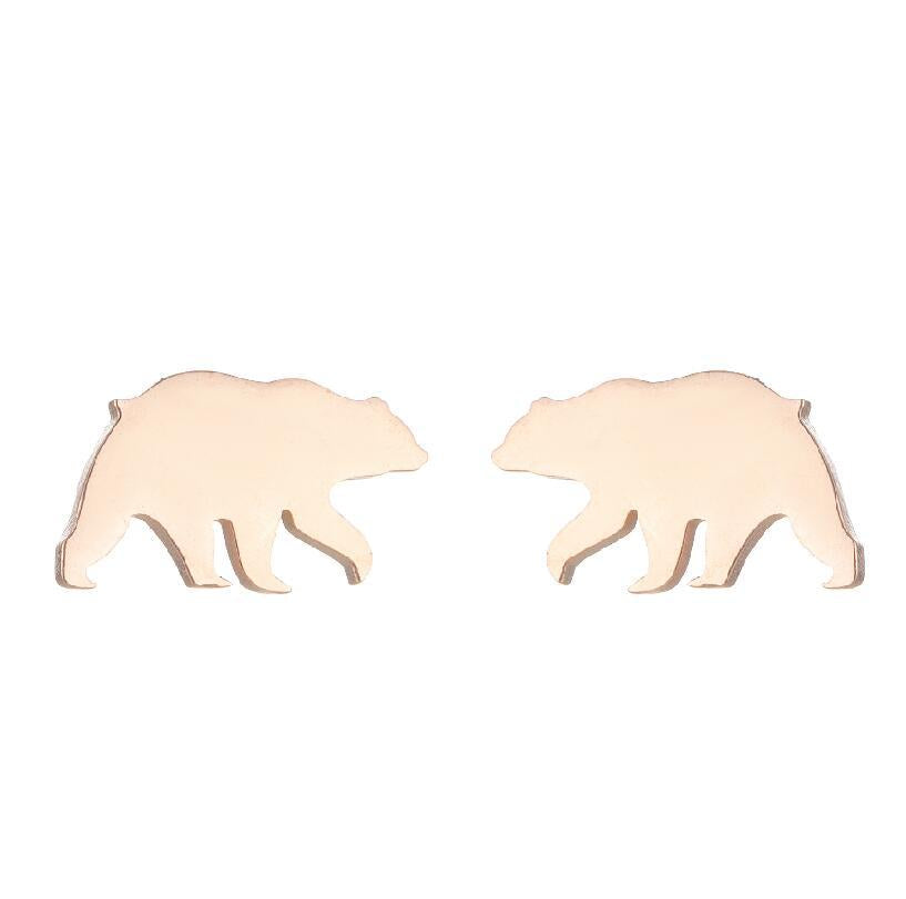 Steel Cute Small Animal Female Design Fashion Cat Earrings