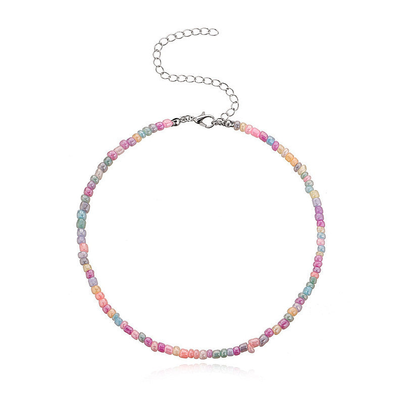 Bohemian Rainbow Handmade Fashion Color Bead Necklaces
