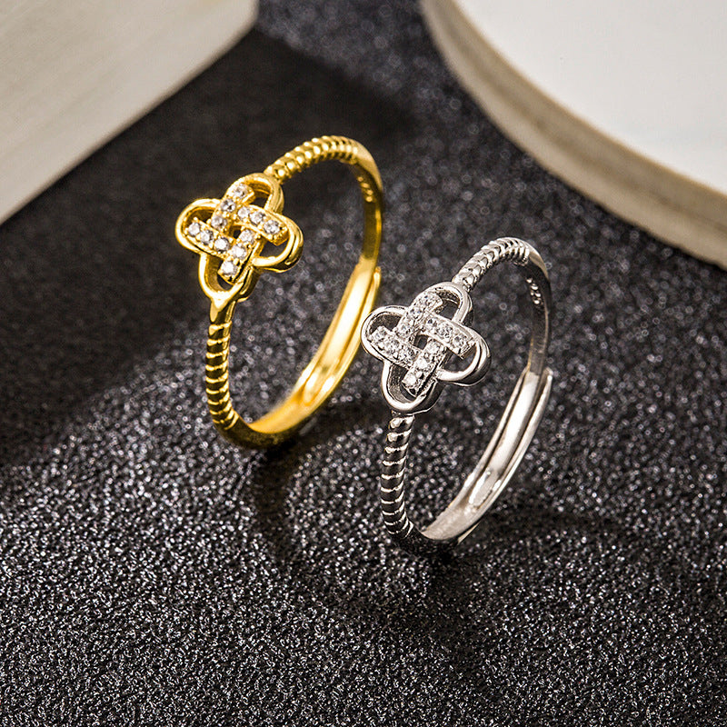Women's Design High-grade Light Luxury Open Index Rings