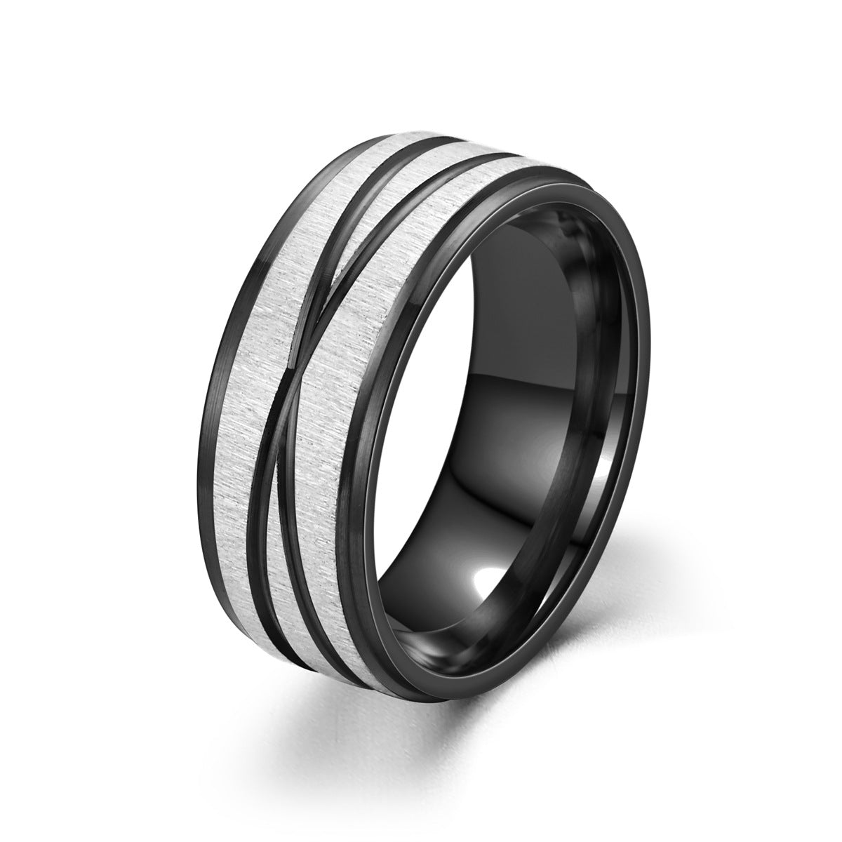 Square Flower Cross Sand Little Finger Rings