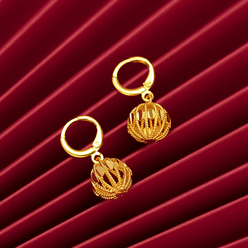 Women's Gold Simulation Ethnic Style Hollow Floral Rings