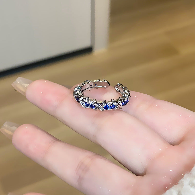 Women's Retro Affordable Luxury Cross Kaleidoscope Colorful Rings