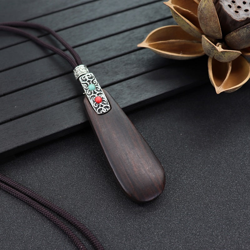 Women's Simple Zen Sweater Chain Cotton Linen Pendants