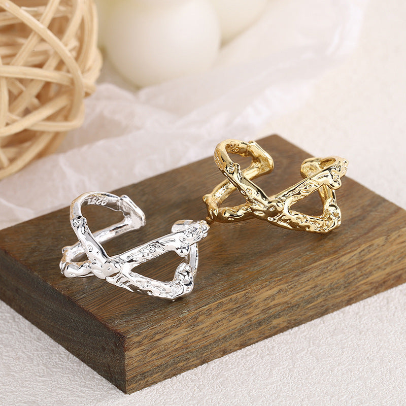 Thorns Cross Temperament Unique Design Irregular Rings