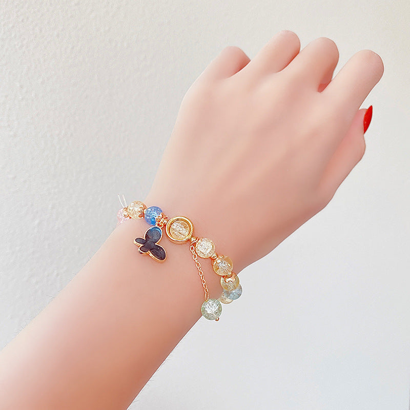 Hand Beading Glass Cute Princess Cartoon Bracelets