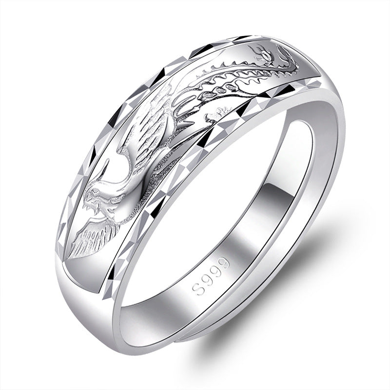 Heritage Prosperity Brought The Dragon Phoenix Couple Wedding Rings