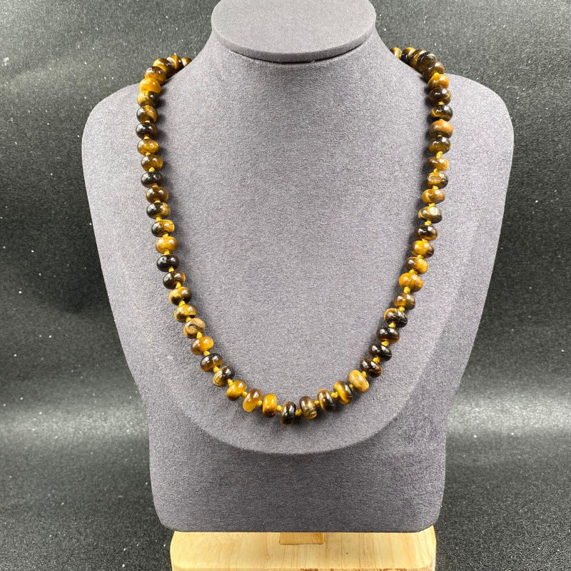 Crystal Agate Colorful Hollow Bead Abacus Necklaces