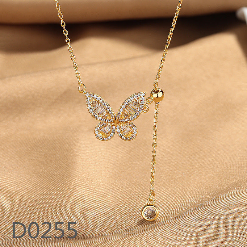 Women's Sweet Micro Inlaid Zircon Flower High-grade Necklaces