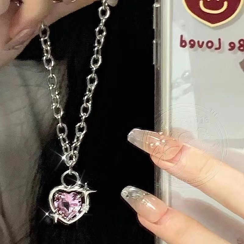 Female Light Luxury Minority High-grade Inlaid Zircon Necklaces