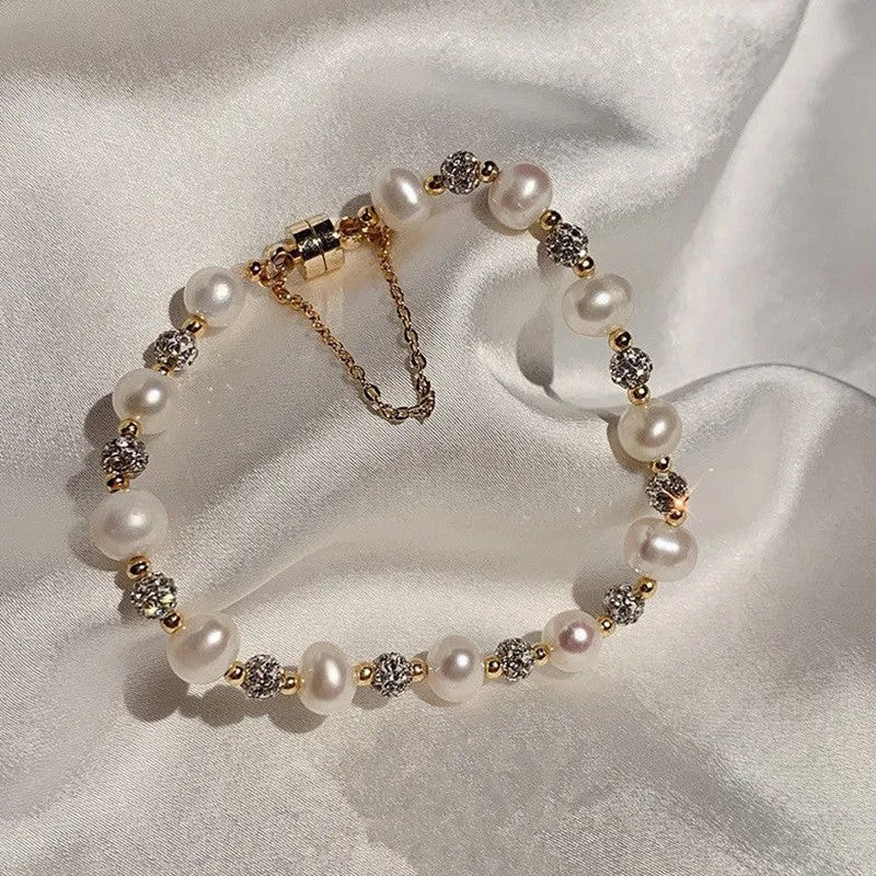 Twin Pearl Light Luxury Minority Exquisite Elastic Bracelets