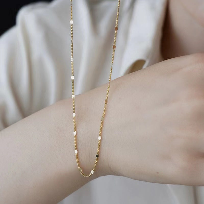Women's Sier Side Star Piece Pure Necklaces