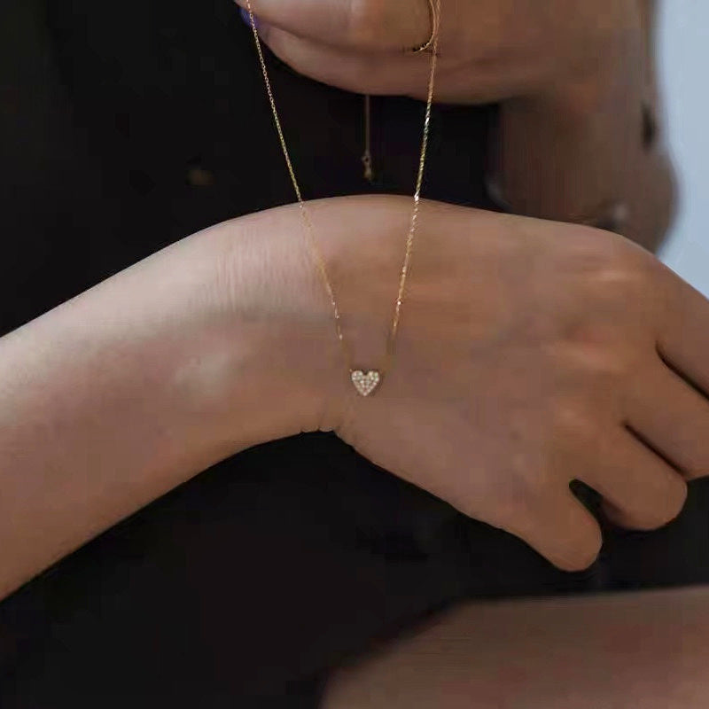 Full Diamond Zirconium Classic Simple Advanced Gifts Necklaces