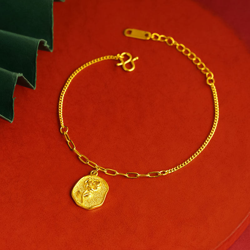 Bow Simulation Brass Decoration Vietnam Alluvial Gold Pendants