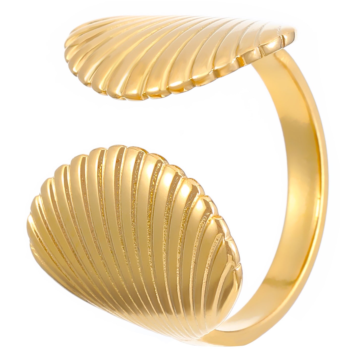 Female Starfish Sea Shell Ginkgo Leaf Ocean Rings