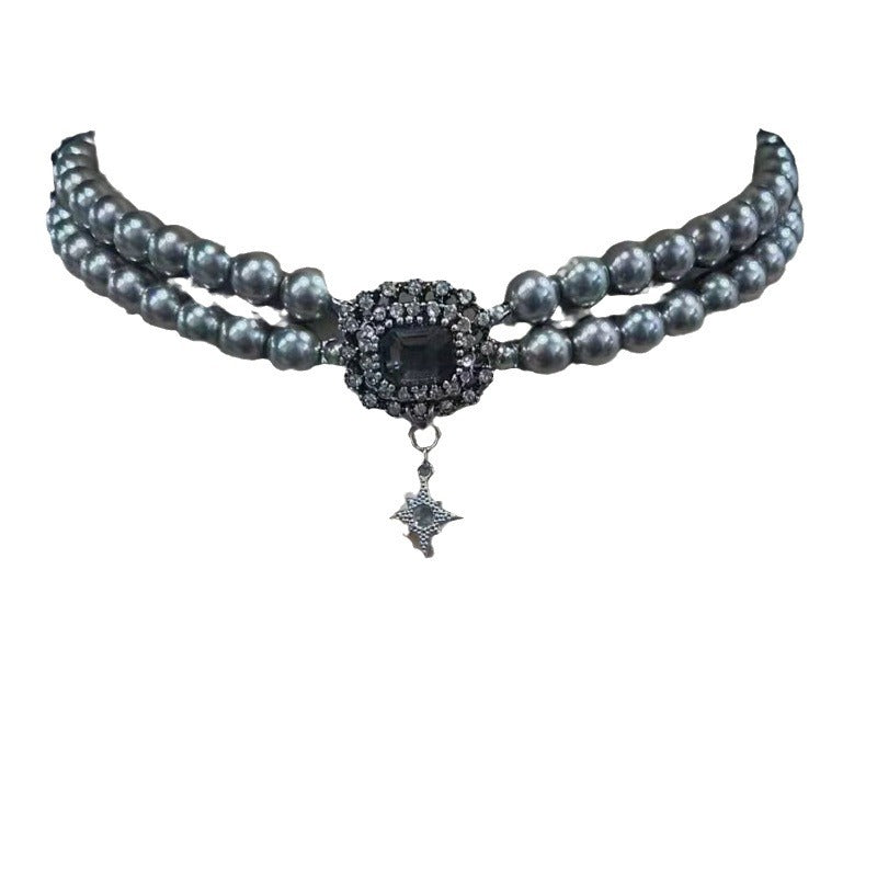 Rhinestone Water Drop Tassel Multilayer Collarbone Affordable Luxury Necklaces