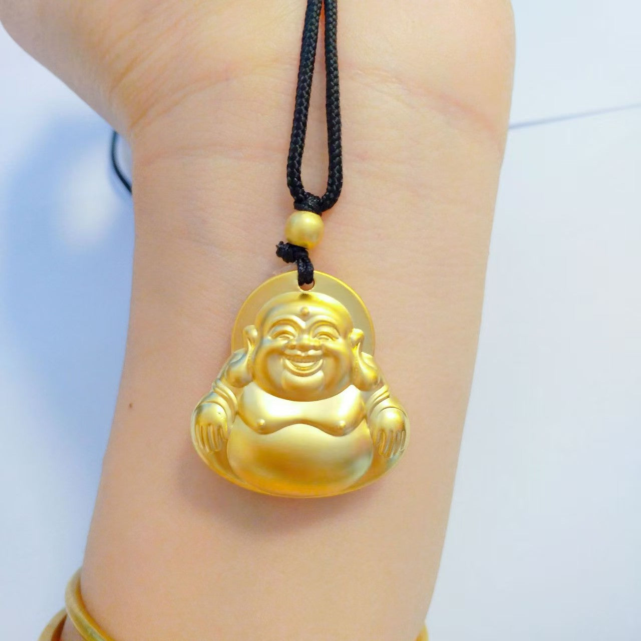 Men's Vietnam Placer Gold Avalokitesvara Sand Elegant Necklaces
