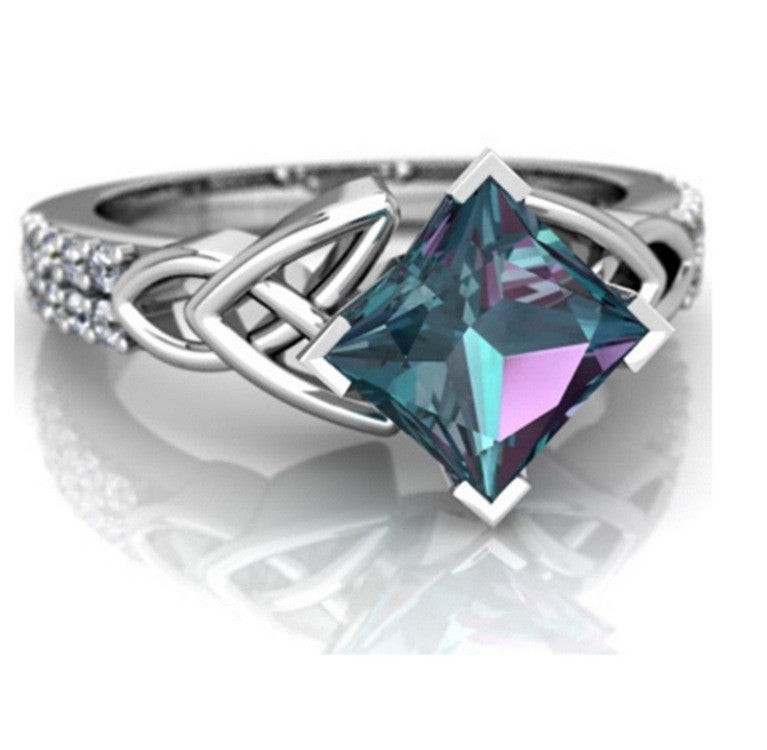 Retro Style Colorful Zircon Series Party Rings