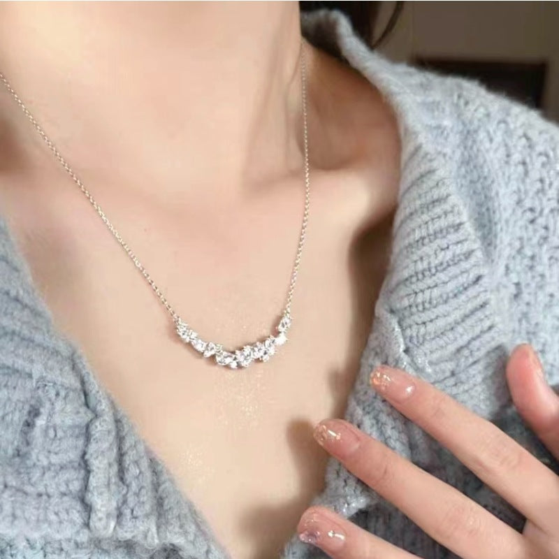 Chain Zircon Simple Niche Rhinestone Female Necklaces
