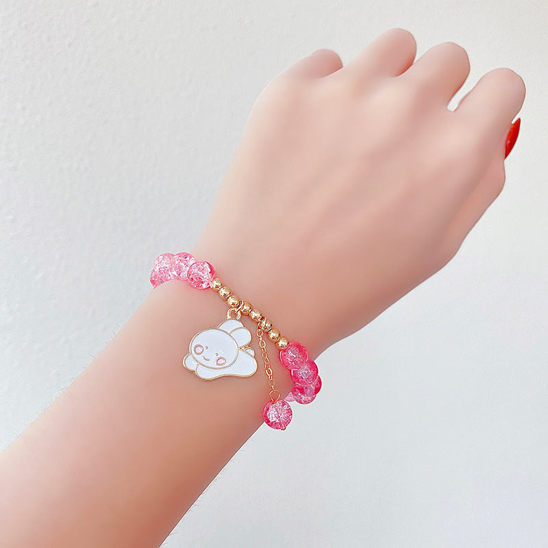 Hand Beading Glass Cute Princess Cartoon Bracelets