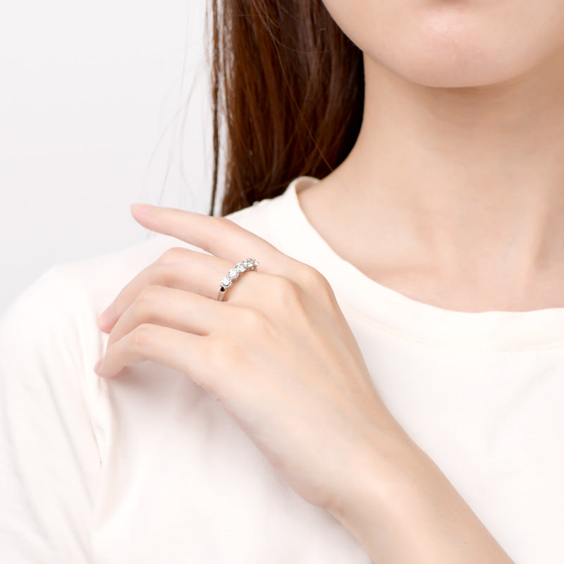 Women's Live Broadcast Design Moissanite Light Luxury Rings