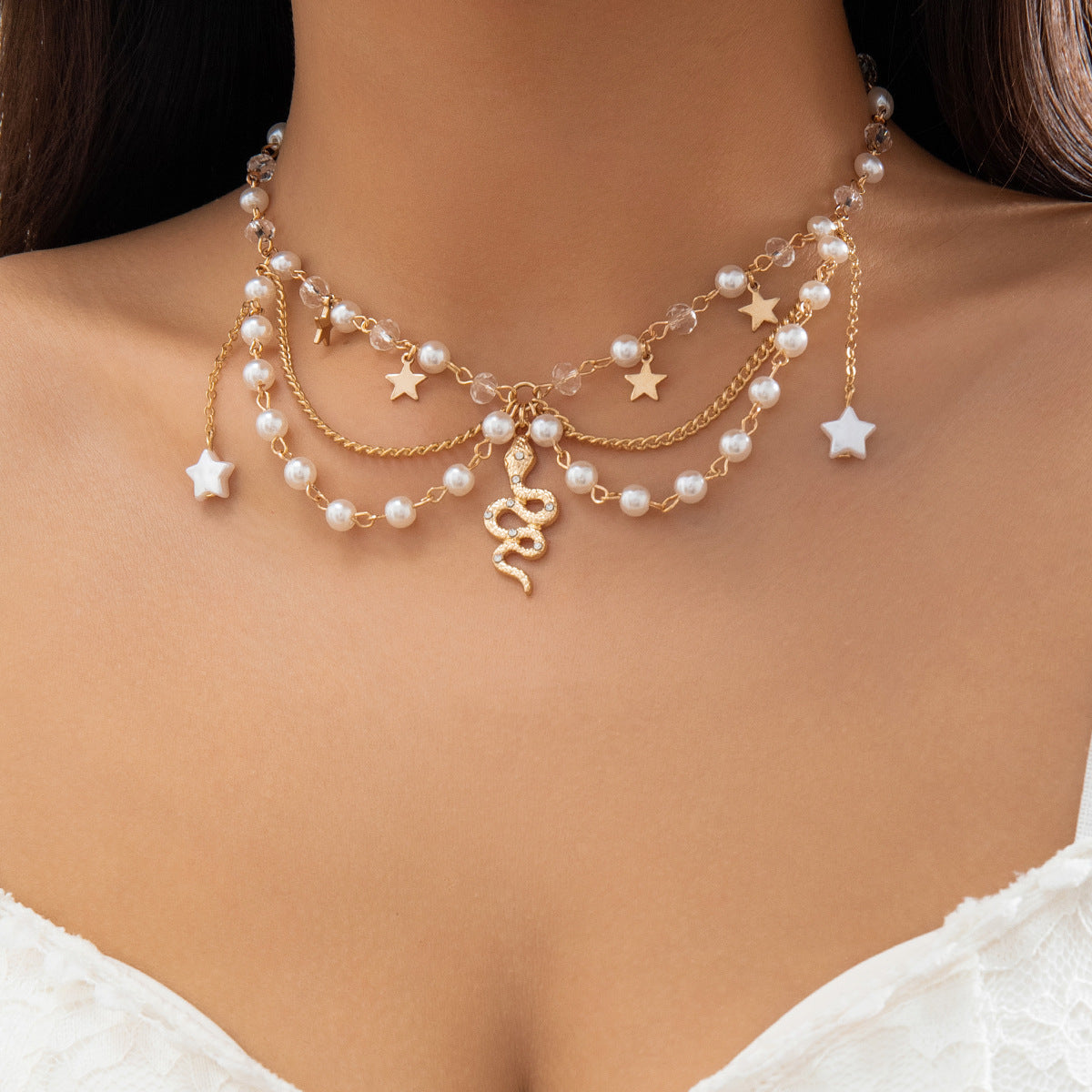 Women's Niche Design Cool Butterfly Beaded Dopamine Necklaces