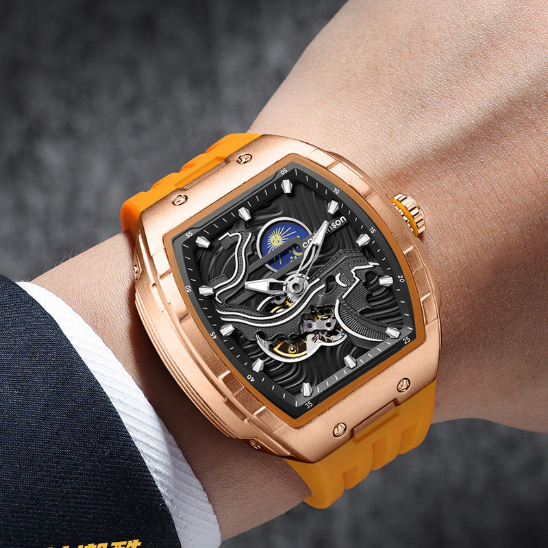 Men's Hollow Automatic Watch Carving Floating Luminous Three-dimensional Great Mechanical Watches