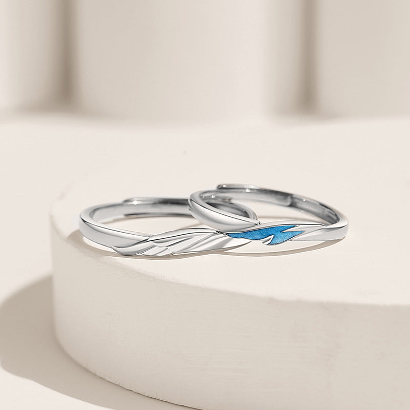 Pair Of Sterling Sier Chinese Valentine's Rings