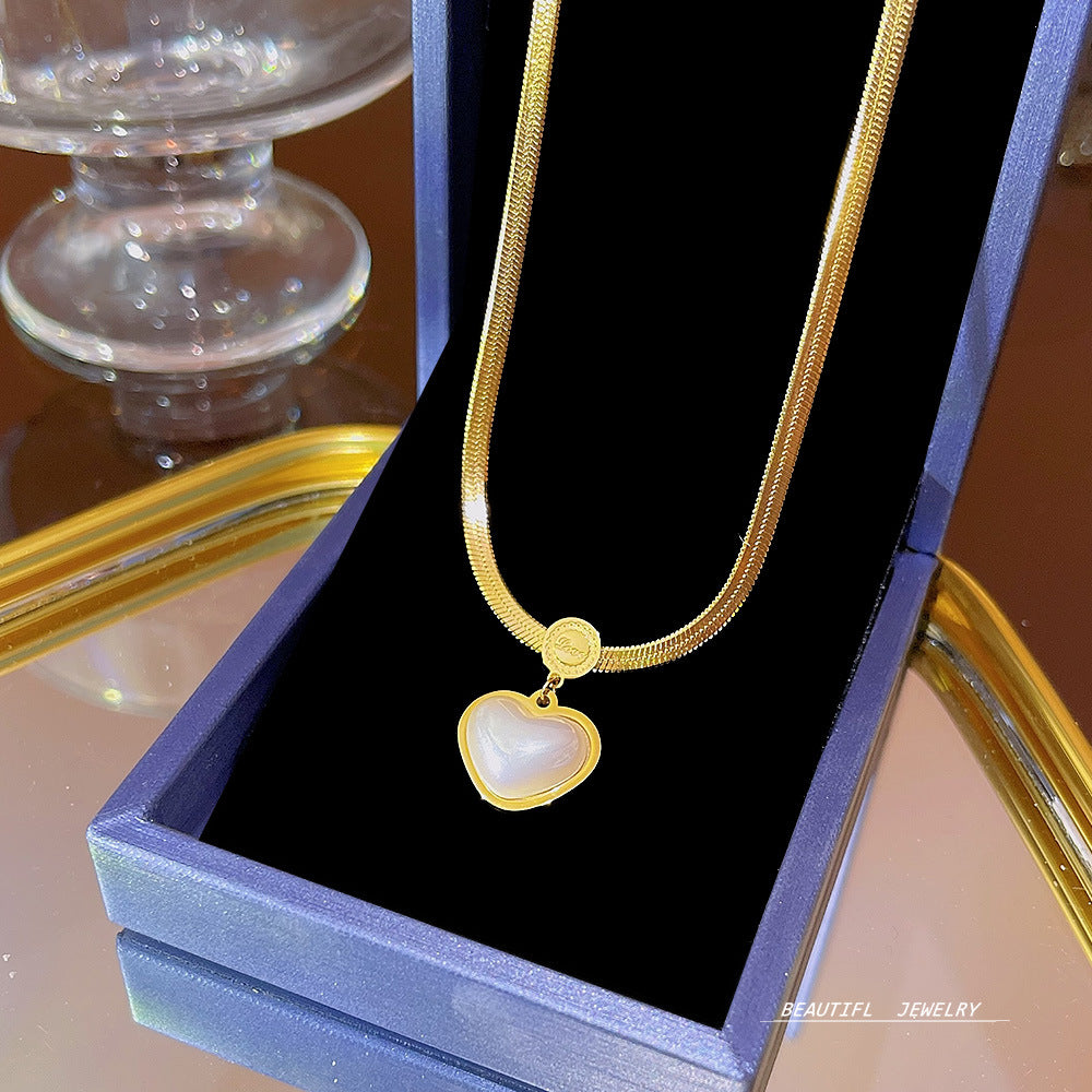 Women's Bow Zircon Clavicle Chain Titanium Steel Necklaces