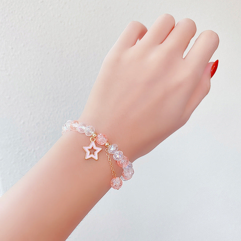 Hand Beading Glass Cute Princess Cartoon Bracelets