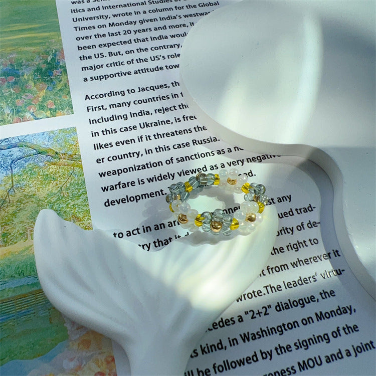 Flower Personality Temperament Design Index Finger Rings