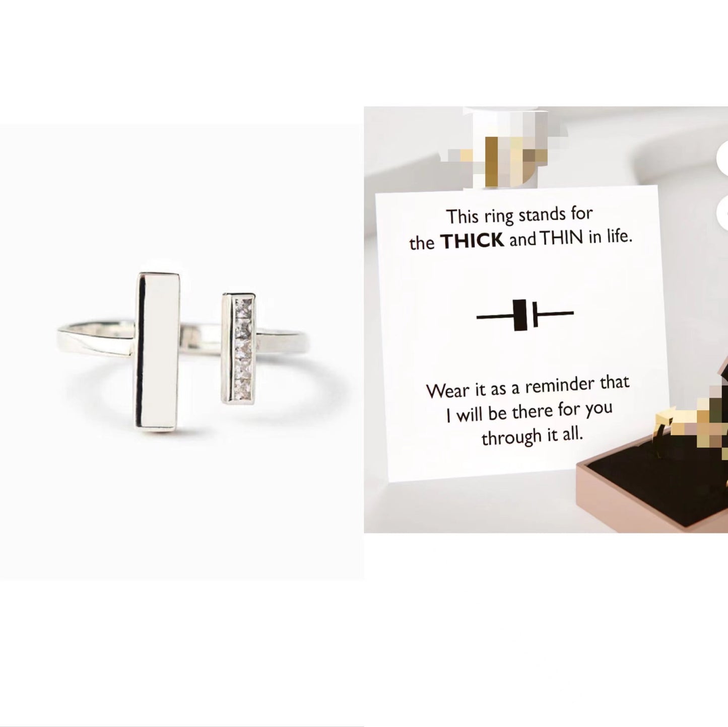Double Shape Female Design Niche Bag Rings