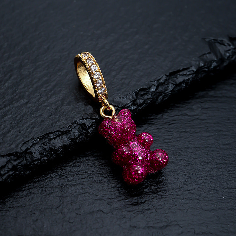 Women's Gummy Bear Versatile Candy Resin Personalized Pendants
