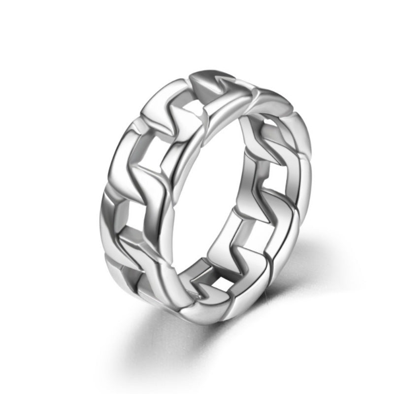 Men's Fashion Titanium Steel Trendy Hip Hop Rings